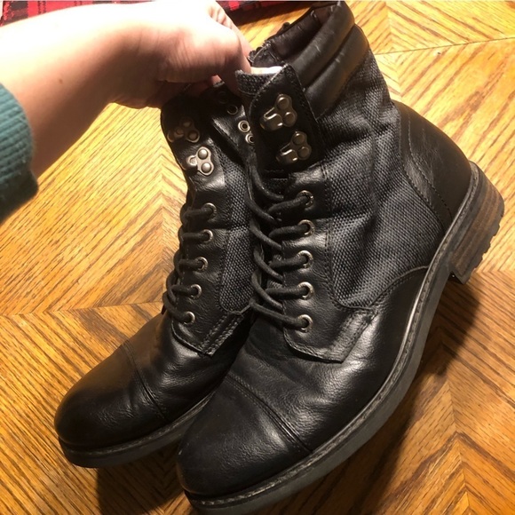 Jump Apparel Men’s J75 Garrison Black Lace-Up Leather Combat Boots Size 8 - Picture 8 of 12